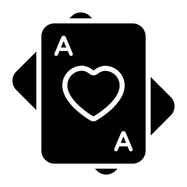 Icona Del Poker Progettazione Vettoriale Del Gioco Carte — Vettoriale Stock