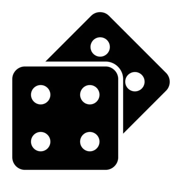 Ícone Acessórios Jogo Casino Jogo Dados Vetor Estilo Plano —  Vetores de Stock