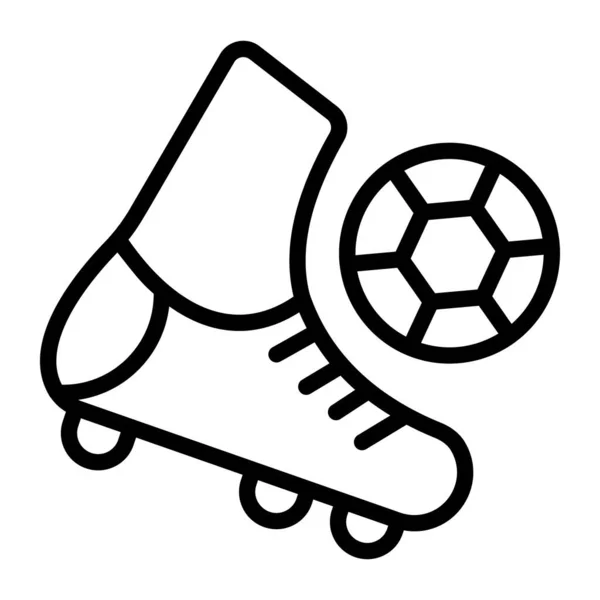 Fußball Kick Ikone Trendigen Stil — Stockvektor