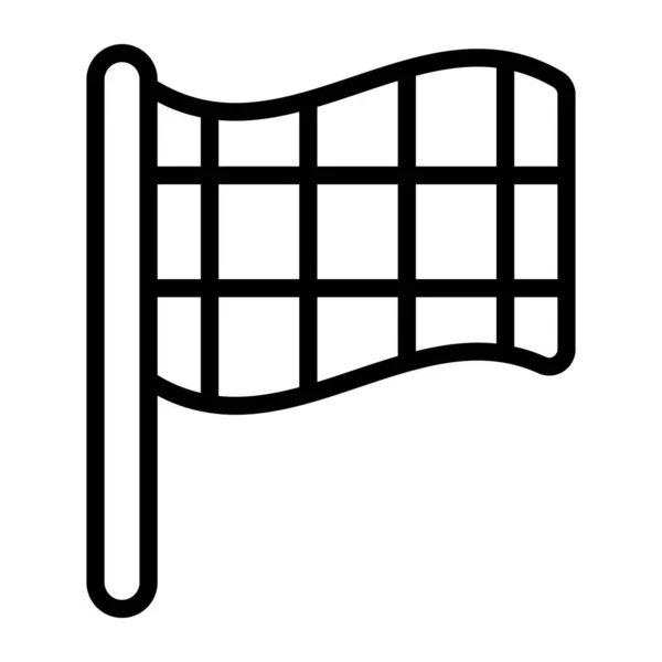 Projeto Vetorial Plano Ícone Bandeira Esportiva — Vetor de Stock