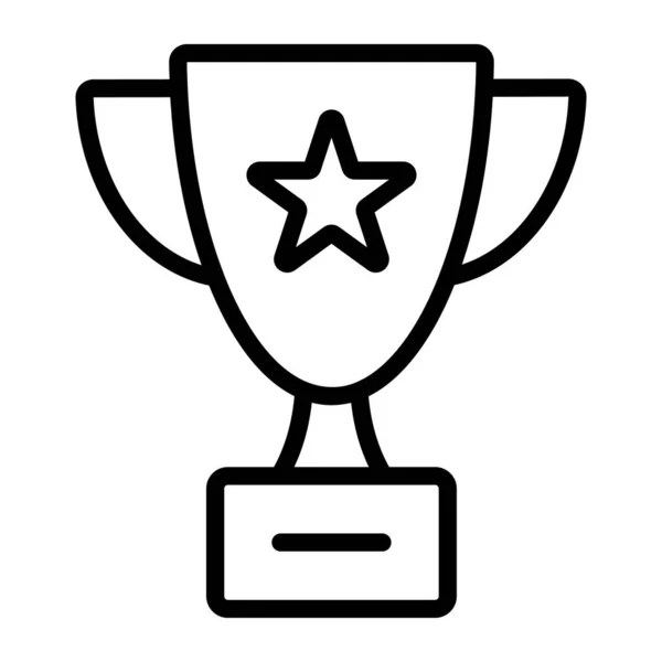Ikona Trofeum Puchar Wygranej Edytowalnym Stylu — Wektor stockowy