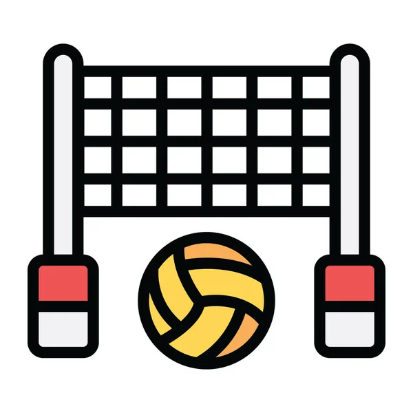 Volleyball Ikone Modernen Flachstil Sportball — Stockvektor