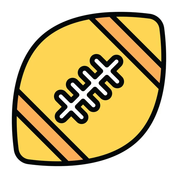 Diseño Icono Fútbol Americano Vector Equipo Rugby Estilo Editable — Vector de stock