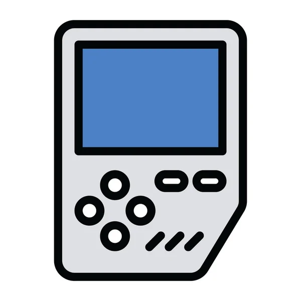 Icono Videojuego Portátil Diseño Plano — Vector de stock