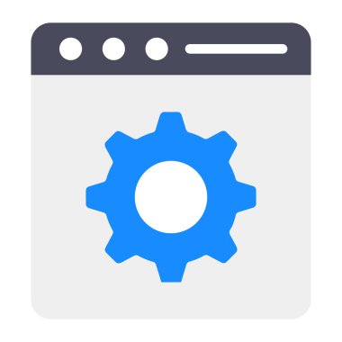 Web sayfasında çark web ayarı simgesini gösterir