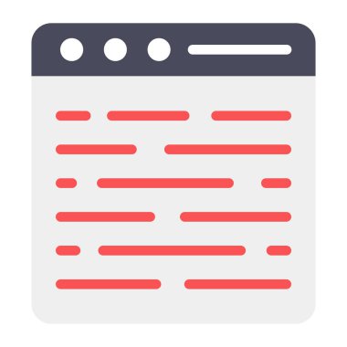 Bir web sayfasının Html kaynak kodu, düz biçimdeki web programlama simgesi 