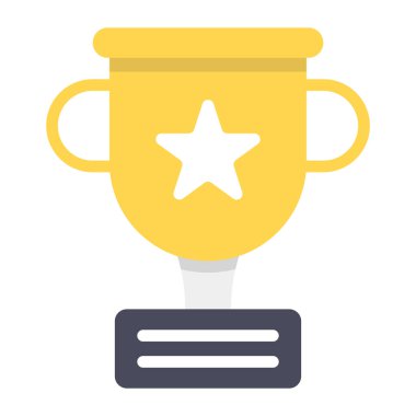 Kazanan kupanın düz tasarım simgesi