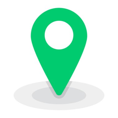 Konumun bir simge tasarımı, düz düzenlenebilir vektör 