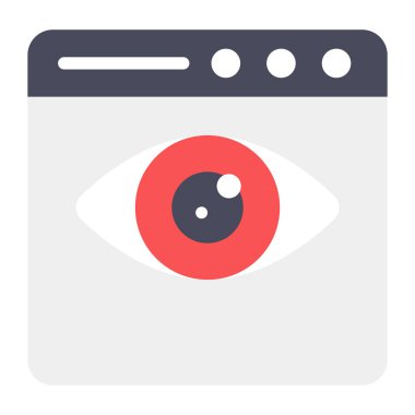 Web sayfasında web görünürlük simgesi konseptini göster