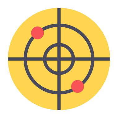 Parçacık simgesinin düz tasarımı, düzenlenebilir vektör 