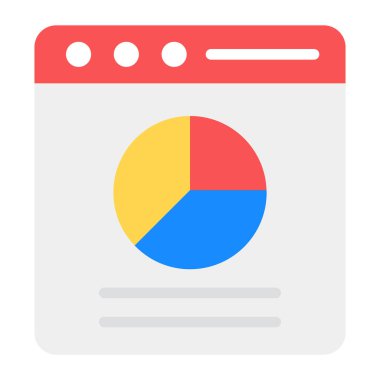 Düz biçimli web sitesi bilgi simgesi, web sayfasında büyüme grafiği 