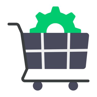 Ekommerce çözümlerinin düz vektör tasarımı