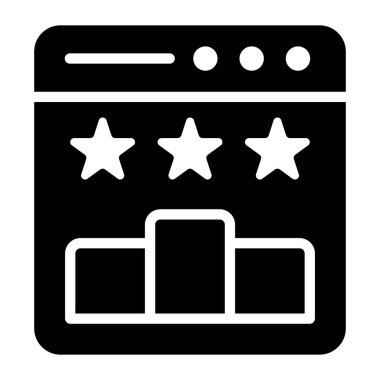 Temel Web derecelendirmesinin bir simge tasarımı, düz biçim vektörü 