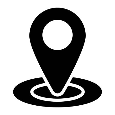 Konumun bir simge tasarımı, düz düzenlenebilir vektör 