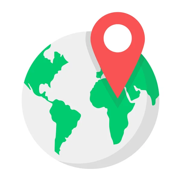 Pin Localización Globo Diseño Del Vector Del Seo Local Estilo — Vector de stock