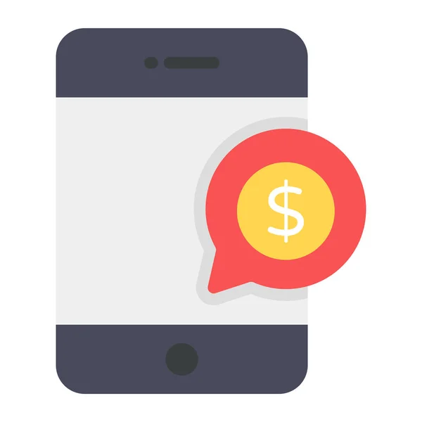 Dollar Smartphone Mobile Banking Icon — Stock Vector