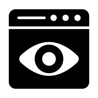 Web sayfasında web görünürlük simgesi konseptini göster