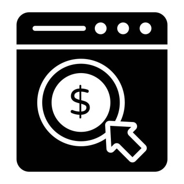 ppc simgesini gösteren web sayfasında dolar parası