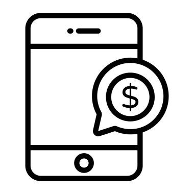 Akıllı telefonlu dolar, mobil bankacılık simgesi