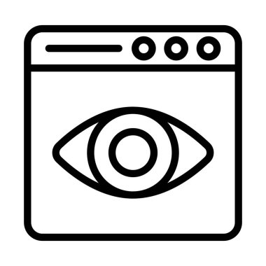 Web sayfasında web görünürlük simgesi konseptini göster