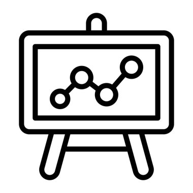 Grafiksel veri sunum simgesi konseptini gösteren çoklu satır şeması