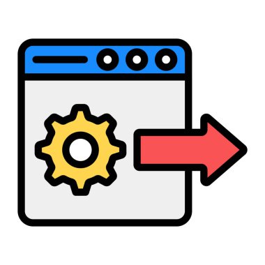 Web sayfasında çark Web bakım simgesini gösterir