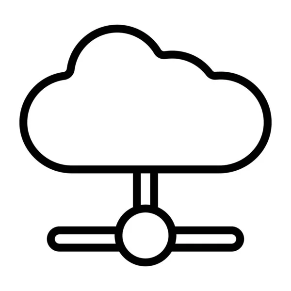 Conception Modifiable Icône Cloud Réseau — Image vectorielle