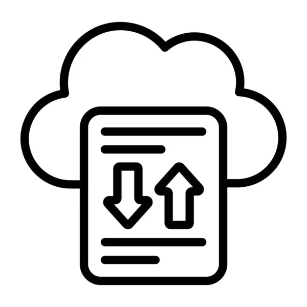 Basic Een Plat Ontwerp Van Cloud Data Overdracht Bewerkbaar Pictogram — Stockvector