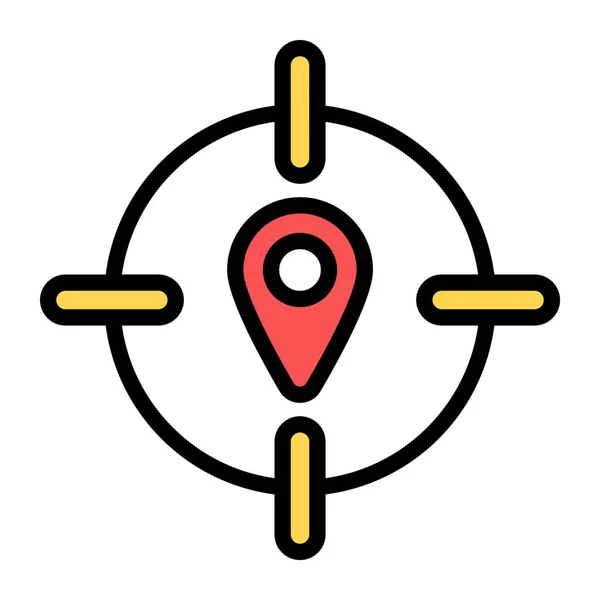 Locatiepunter Het Reticle Huidige Locatiepictogram — Stockvector