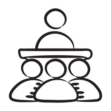 Takım liderinin son moda el çizimi vektörü 