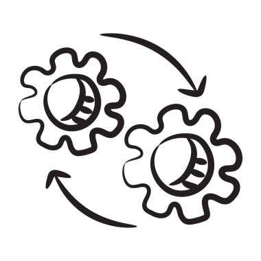 Okları olan düzenlenebilir vektör biçimi, yapılandırmanın modaya uygun simgesi