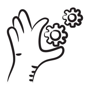 El ele tutuşmalar, ayarlanmış ayarların düzenlenebilir vektörü 