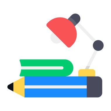 Düzenlenebilir tablo simgesini incele, aksesuarlı lamba 