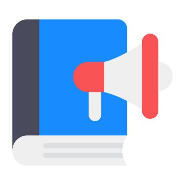 Modern düz stil kitap tanıtım vektörü 