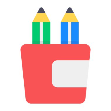 Kalem durumu vektörü, yazma aracı düz stil 