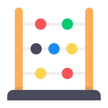 Birincil sayma eğitimi, abaküs abaküs ikonu, nicelik, eğitim, matematik, boncuklar, aritmetik, sayı, ikon, vektör, düz hesap, 