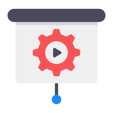 Video sunum vektörü, görüntülü dişli 