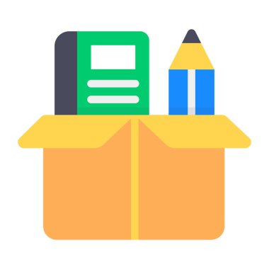 Kırtasiye kutusu vektörü, geometri aksesuarları 