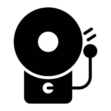 Modern düz stil davetsiz misafir çan vektörü, okul zili