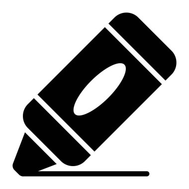 Vurgulayıcı işaretleyicinin düz biçimli vektör tasarımı 