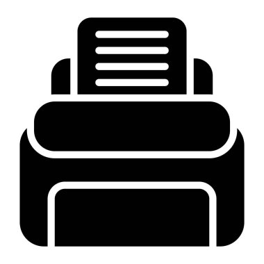 Düzenlenebilir düz biçimli makine vektörü yazdırılıyor 