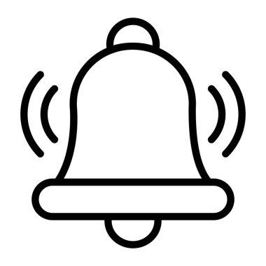 Modern düz stilde okul çanı simgesi 