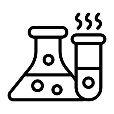 Düzenlenebilir düz biçimli kimyasal test simgesi 