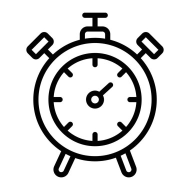 Alarm saatinin düzenlenebilir vektörü, çalan saat