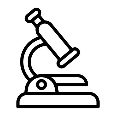 Modern düz stilde bilimsel mikroskop simgesi 