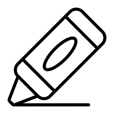 Vurgulayıcı işaretleyicinin düz biçimli vektör tasarımı 