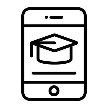 Eğitim başvuru vektörü, cep telefonunun içindeki havan panosu 