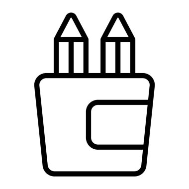 Kalem durumu vektörü, yazma aracı düz stil 