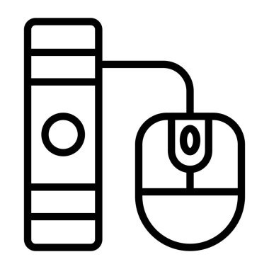 Modern apartman tarzında dijital eğitim simgesi 