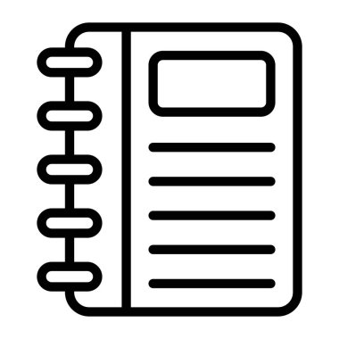 Günlük vektörü, düzenlenebilir biçimdeki bilgi defteri 